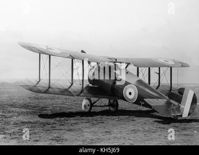 Sopwith 7 F. 1 Snipe, einem Britischen einsitzigen Doppeldecker Jagdflugzeug der Royal Air Force (RAF). Es wurde von der Sopwith Aviation Company während des Ersten Weltkrieges gebaut und kam in Staffel Service wenige Wochen vor dem Ende des Konflikts, Ende 1918. Stockfoto