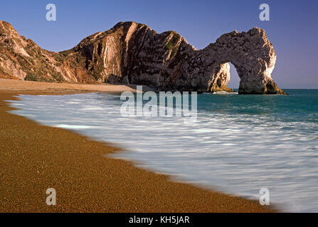 Durdle Door an der Jurassic Coast, Dorset, England, Großbritannien. Stockfoto