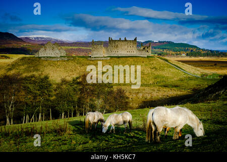 Ruthven Barracks, nahe Ruthven in badenoch, Schottland, sind die kleinste, aber am besten erhaltene der vier Kasernen in 1719 gebaut Stockfoto