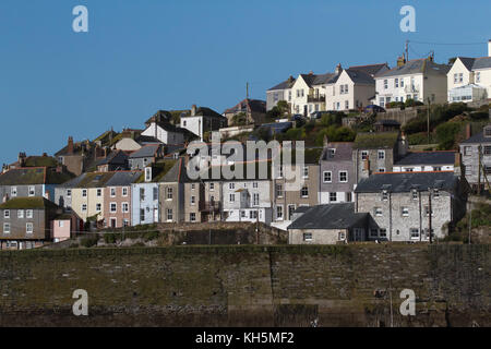 Fischerboote im Hafen von Mevagissey Cornwall Stockfoto