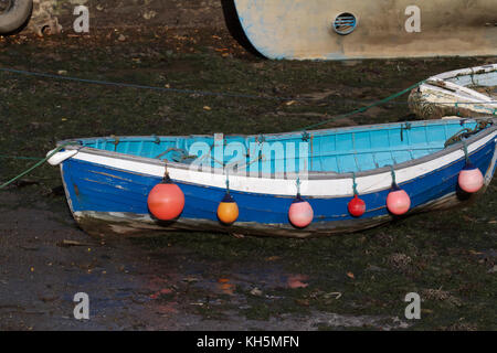 Fischerboote im Hafen von Mevagissey Cornwall Stockfoto