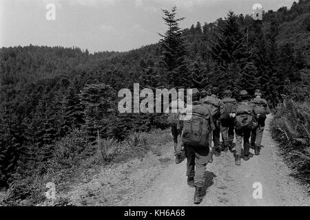 Archivbilder aus dem Alltag französischer FFA-Soldaten in deutschen Kasernen, Offenburg, Westdeutschland Stockfoto