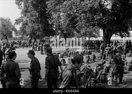 Archivbilder aus dem Alltag französischer FFA-Soldaten in deutschen Kasernen, Offenburg, Westdeutschland Stockfoto