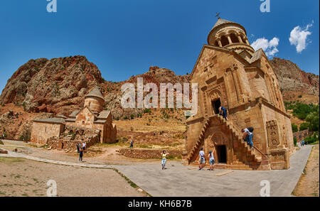 Kloster Noravank, Armenien - 02. August 2017: berühmte Kloster Noravank Sehenswürdigkeiten in Ararat Provinz Armenien Stockfoto