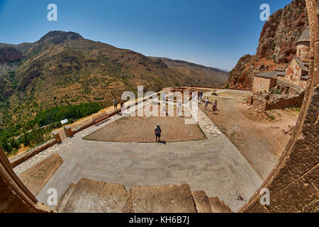 Kloster Noravank, Armenien - 02. August 2017: berühmte Kloster Noravank Sehenswürdigkeiten in Ararat Provinz Armenien Stockfoto