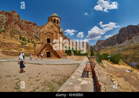 Kloster Noravank, Armenien - 02. August 2017: berühmte Kloster Noravank Sehenswürdigkeiten in Ararat Provinz Armenien Stockfoto