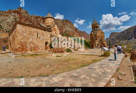 Kloster Noravank, Armenien - 02. August 2017: berühmte Kloster Noravank Sehenswürdigkeiten in Ararat Provinz Armenien Stockfoto