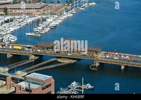 Sehenswürdigkeiten rund um die Innenstadt von Boston, Massachusetts, USA Stockfoto