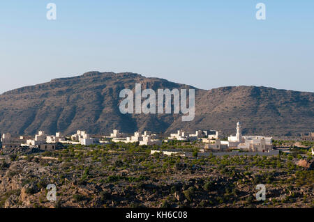 Seeq Dorf, grüne Berge, Oman. Stockfoto