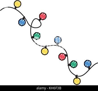 Girlanden Weihnachtsschmuck licht Effekte design Stock Vektor