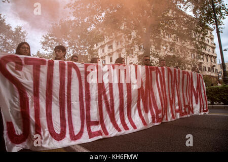 Italien: Studenten protestieren gegen die gute Schule in Palermo Stockfoto