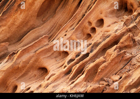 Seltene rock Texturen in Twyfelfontein, Namibia. Stockfoto