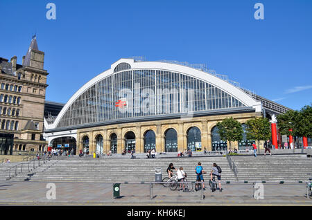 Vom Bahnhof Liverpool Lime Street, Liverpool, Großbritannien. Stockfoto