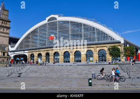 Vom Bahnhof Liverpool Lime Street, Liverpool, Großbritannien. Stockfoto