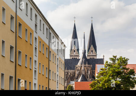 Blick auf den Dom Halberstadt Stockfoto