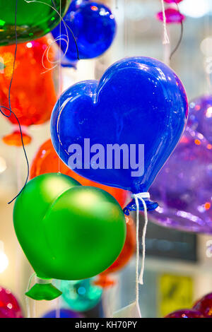 Bunte Luftballons aus venezianischem Muranoglas Stockfoto