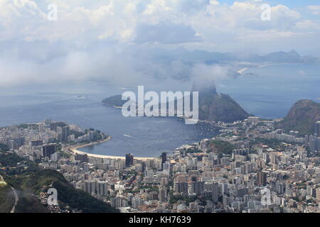 Blick vom Corcovado in Rio de Janeiro Stockfoto