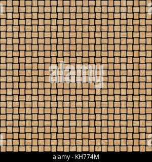 Holz- Webart Textur Hintergrund. abstract dekorative Holz- strukturierte Korbflechten Hintergrund. nahtlose Muster Stockfoto