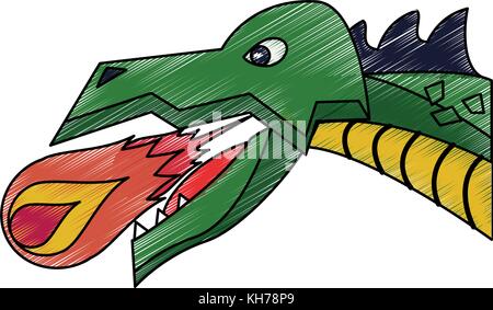 Dragon Head spiel los Stock Vektor