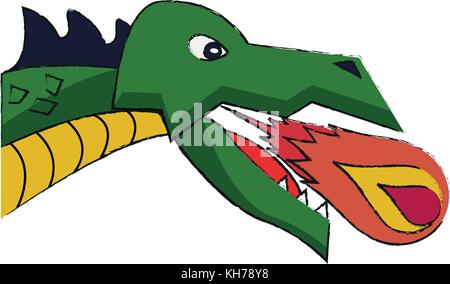 Dragon Head spiel los Stock Vektor