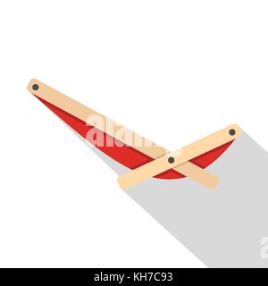 Recliner Symbol, flacher Stil Stock Vektor