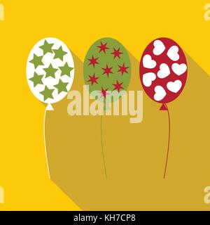 Luftballons Symbol, flacher Stil Stock Vektor