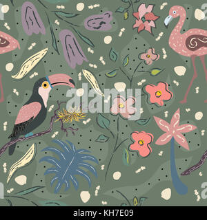 Nahtlose floralen Muster. Hand gezeichnet. Vector Illustration Stockfoto