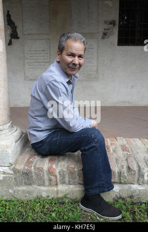 Porträt von Faraj Bayrakdar (Bayraqdar) (Dichter) 09/2017 ©Basso CANNARSA/Opalea Stockfoto