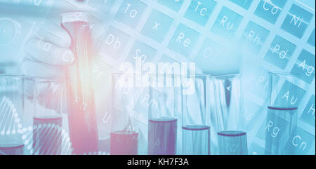 Digitale Hintergrund mit chemischen Gerät Stockfoto