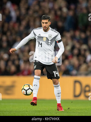 London, Grossbritannien. November 2017. Emre CAN (GER) Aktion, Fussball Laenderspiel, Freundschaftsspiel, England (eng) - Deutschland (GER) 0:0, am 10.11.2017 in London/Grossbritannien. |Nutzung weltweit Guthaben: dpa/Alamy Live News Stockfoto