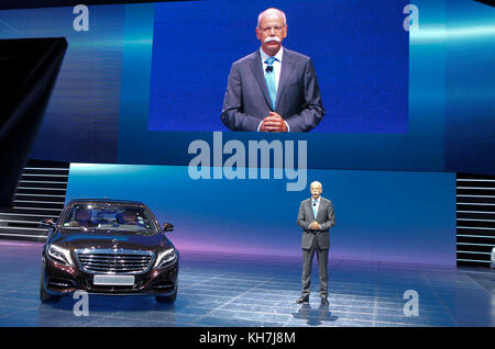 Frankfurt, Deutschland. September 2013. Frankfurt, Deutschland - 13. September 2013: IAA Frankfurt Motor Show mit Daimler CEO Prof. Dr. Dieter Zetsche, Mercedes Benz | Nutzung weltweit Credit: dpa/Alamy Live News Stockfoto