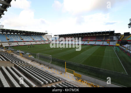 Brügge, Belgien. November 2017. Jan Breydel Stadium, Allgemeine Ansicht Fußball/Fußball : Japan Training vor dem internationalen Freundschaftsspiel gegen Belgien im Jan Breydelstadion in Brügge, Belgien . Quelle: Atsushi Tokumaru/AFLO/Alamy Live News Stockfoto