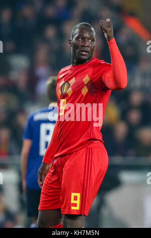 Brügge, Belgien. November 2017. Romelu Lukaku (BEL) Fußball/Fußball : Romelu Lukaku von Belgien während eines internationalen Freundschaftsspiels zwischen Belgien und Japan im Jan Breydel Stadium in Brügge, Belgien. Quelle: AFLO/Alamy Live News Stockfoto