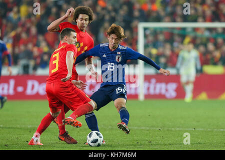 Brügge, Belgien. November 2017. Yuya Osako (JPN) Fußball/Fußball : Yuya Osako von Japan während eines internationalen Freundschaftsspiels zwischen Belgien und Japan im Jan Breydel Stadium in Brügge, Belgien . Quelle: AFLO/Alamy Live News Stockfoto