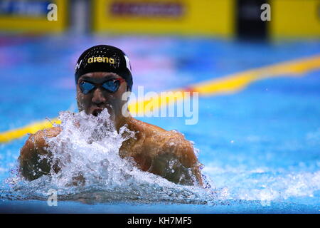 Tatsumi international Swimming Centre, Tokyo, Japan. 14 Nov, 2017. yasuhiro koseki (JPN), 14. November 2017 - Schwimmen: Schwimmen fina Wm Tokio Männer 100 m Ruecken Finale bei tatsumi International Swimming Centre, Tokyo, Japan. Credit: sho Tamura/LBA/alamy leben Nachrichten Stockfoto