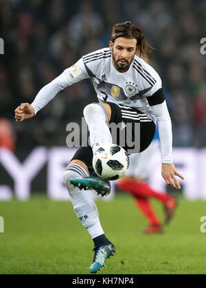 Köln, Deutschland. November 2017. Der Deutsche Marvin Plattenhardt im Einsatz während des Fußballspiels zwischen Deutschland und Frankreich in Köln, Deutschland, 14. November 2017. Quelle: Marius Becker/dpa/Alamy Live News Stockfoto