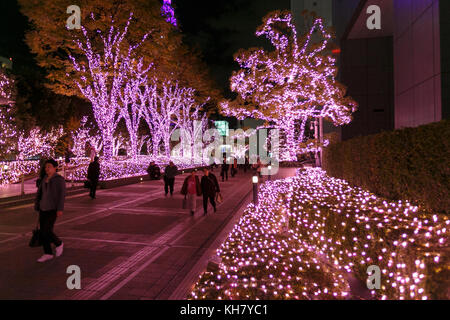 Tokio, Japan. 16.. November 2017. Beleuchtung in Shinjuku Terrace City am 16. November 2017, Tokio, Japan. Shinjuku Terrace City Illuminationen sind rund um die Odakyu Line Shinjuku Station zu sehen. In diesem Jahr findet die 12.. Illumination statt, die bis zum 22. Februar 2018 zu genießen ist. Quelle: Rodrigo Reyes Marin/AFLO/Alamy Live News Stockfoto