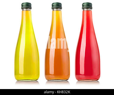 Saft Flasche auf weißem Hintergrund (mit clipping path) Stockfoto