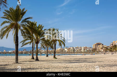 Plma de mallorca, Spanien - 20. März 2016: schöne Aussicht von Platja de Palma de Mallorca, Baleares, Spanien Stockfoto