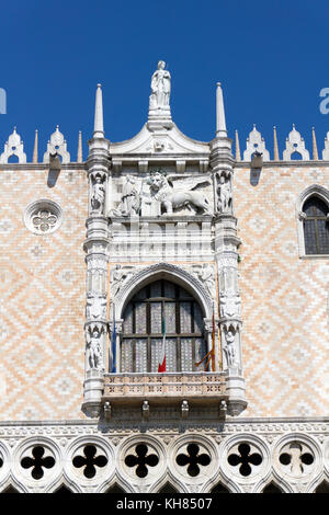 Italien, Venetien, Venedig, Herzogspalast am Markusplatz Stockfoto