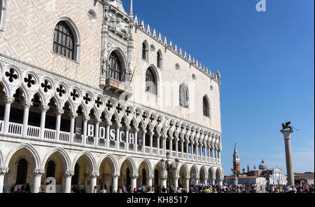 Italien, Venetien, Venedig, Herzogspalast am Markusplatz Stockfoto