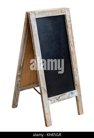 Holz- Menü mit Freistellungspfad Stockfoto