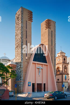 Parroquia de Nuestra Senora de Guadalupe, Kirche am Plaza Principal in Reynosa, Rio Grande Valley, Tamaulipas, Mexiko Stockfoto