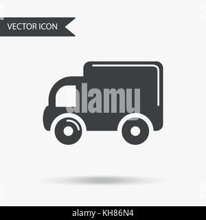 Vector Illustration der ein Symbol in Form eines Lkw für eine Anwendung, Website, Business Presentation, Infografiken auf einem weißen Hintergrund. Stock Vektor