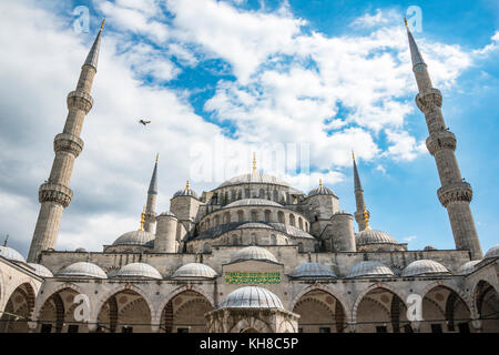 Blaue Moschee, Sultan Ahmet Camii, Sultanahmet, europäischen Teil, Istanbul, Türkei Stockfoto