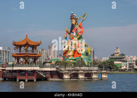 Taiwan Kaohsiung City, tsoying Bezirk, Lotus Teich, xuantian Shang-di Wächter des Nordens. *** Local caption *** Architektur, Chinesisch, bunt, Stockfoto