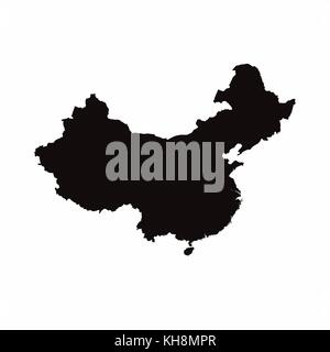 China vektor Land Karte Stock Vektor