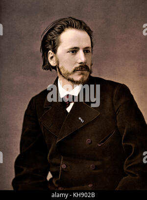 Jules Émile Frédéric Massenet - Porträt des französischen Komponisten als junger Mann, 1868. 12. Mai 1842 - 13. August 1912. Stockfoto