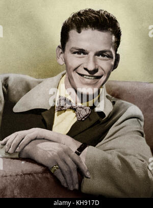 Frank Sinatra, amerikanischer Sänger, Schauspieler und Regisseur, 1915-1998. Nur redaktionelle Verwendung Stockfoto