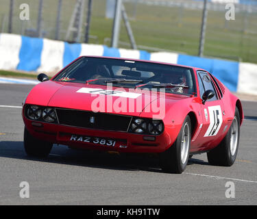 Mike Adler, De Tomaso Mangusta, historischen Sport Straße, hscc, Öffner, Samstag, 8. April 2017, Donington Park, Chris mcevoy, Rundstrecke, cj Stockfoto